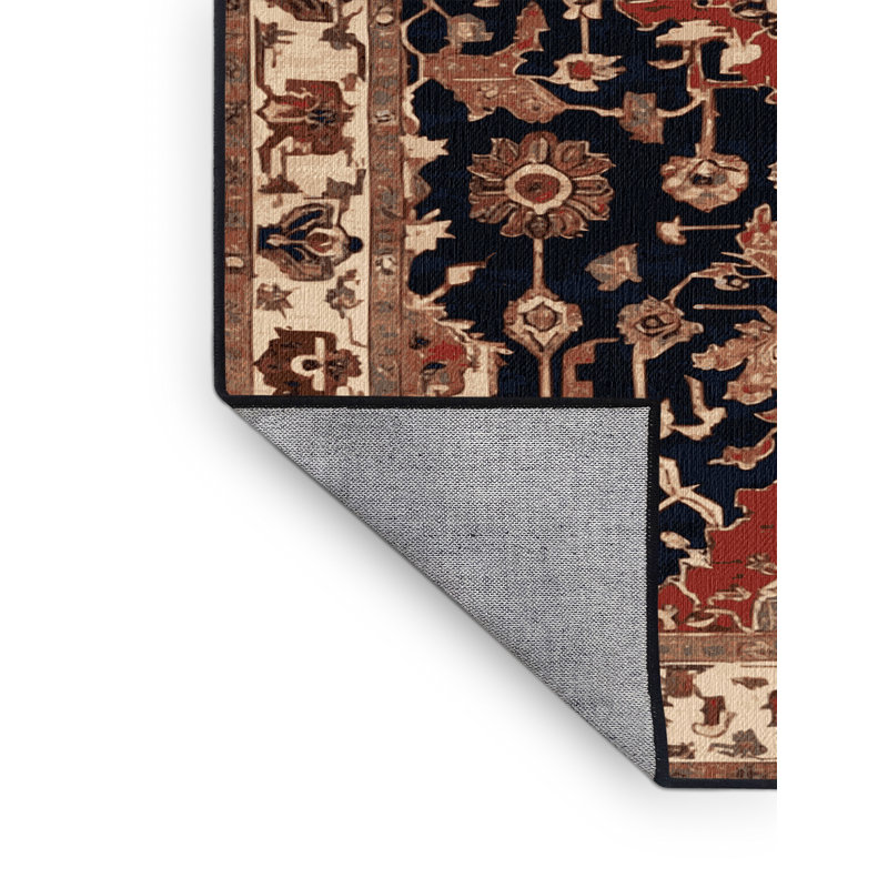 Tapis brun lavable à la machine, Carré 7 pi