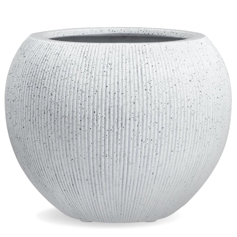 Petit pot de fleurs intérieur / extérieur en fibre de pierre Globe Kute Nest, H 9,7 po x l 12 po x P 12 po
