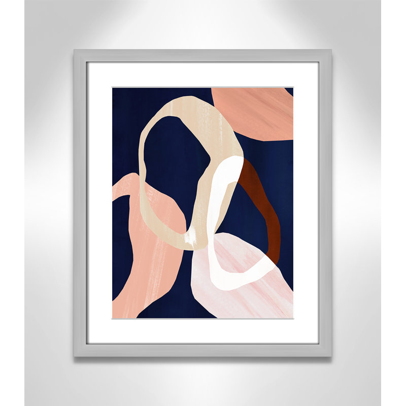 Loop II Print par Violets Print House, Argent mat, L 16 po x H 19 po, Imprimé mat