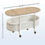 Table basse mobile en métal avec rangement Living Room
