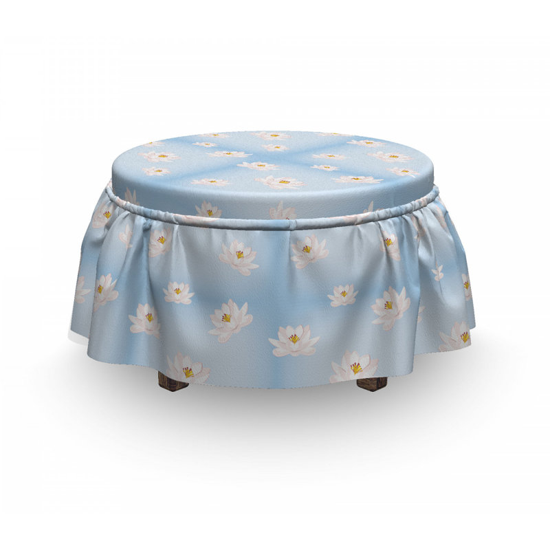 Housse pour repose-pieds lily d’eau dessinée