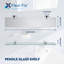 Pendle Wall Mounted Glass Shelf with Chrome Flexi-Fix Brackets 61.8cm