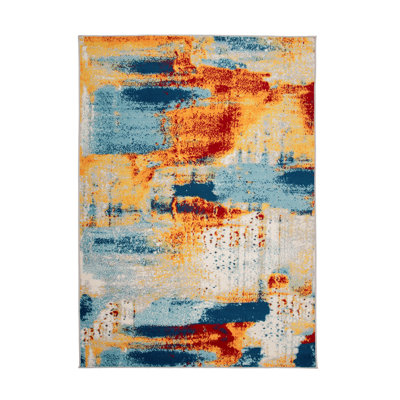 Splash Contemporary Power Loom Area Rug