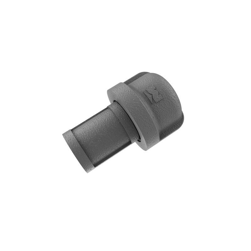 Matte Gray Industrial Round Brass Cabinet Knob