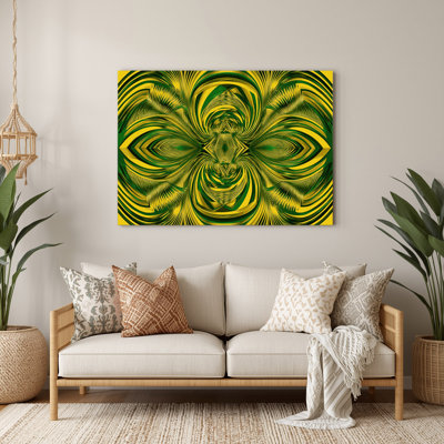 Op Art 24 Green Metal Wall Art