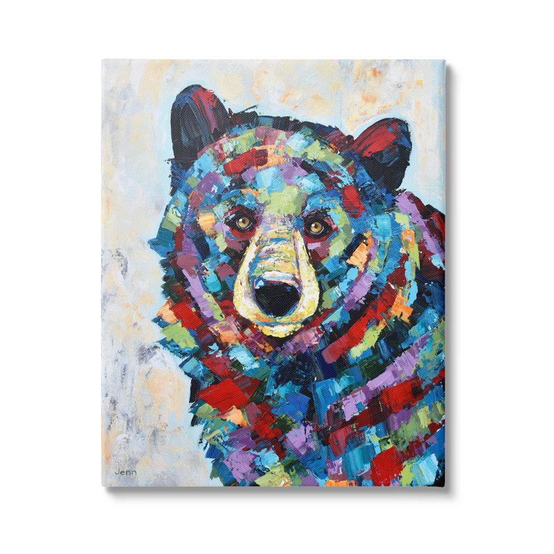 "Ours géométrique abstrait" par Jen Seeley, H 48 po x l 36 po x P 1,5 po