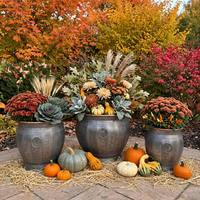 Copper Top Pot Belly Urn Planters