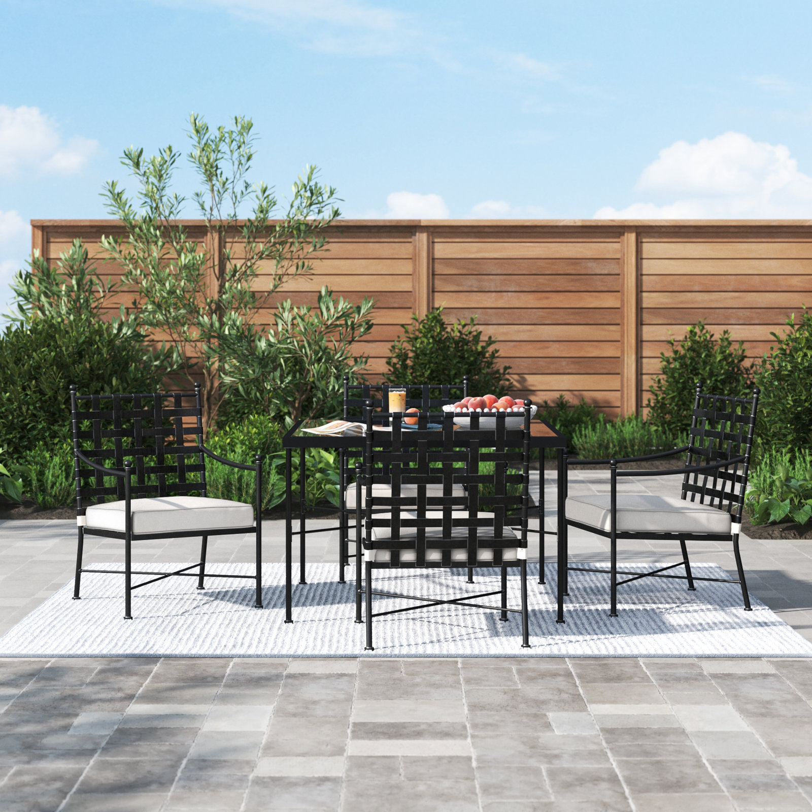 Lucier Sunbrella® Patio Dining Set, 44" L x 44" W x 29" H