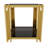 Modern Black Mirror End Table