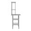 Table de travail commerciale en acier inoxydable avec 2 tablettes et tablettes-110963521