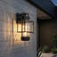 Lanterne murale d'extérieur 1 lumière crépuscule à l'aube classique 14,96 po H Classic avec verre transparent