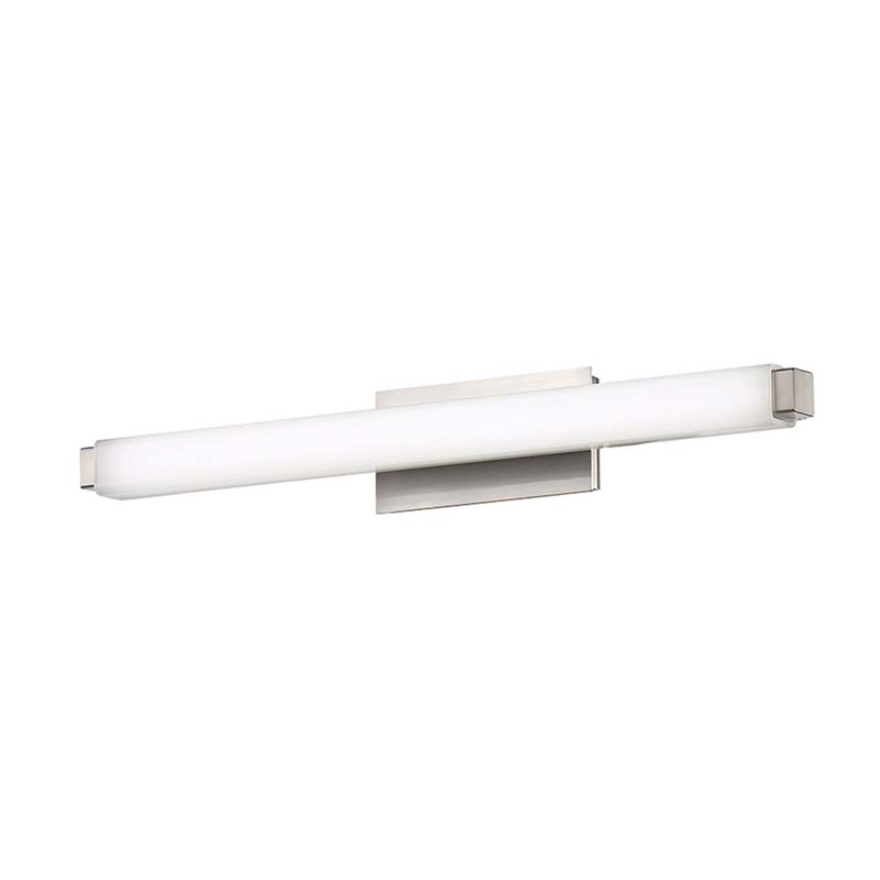 Vogue 1 - Light LED Flush Mounted Sconce, 3" H x 19.75" W x 3.38" D, Brushed Nickel, 3000K