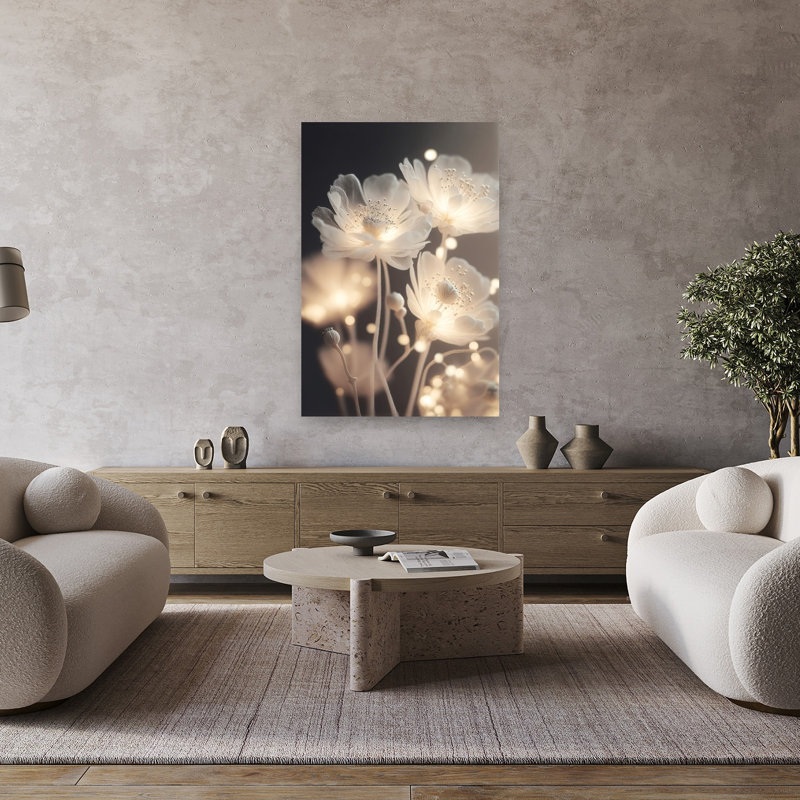 Affiche murale moderne Pétales de fleurs, H 48 po x l 32 po