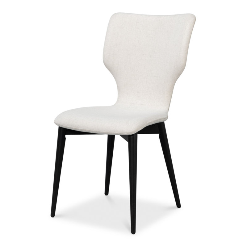 Chaise d'appoint en tissu Contour en noir / ivoire