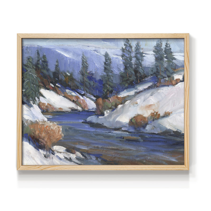 First Snow II -Framed Print - Restickable, Natural, 11" H x 14" W