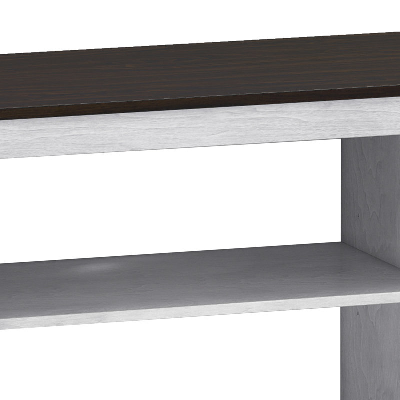 Buffet latéral une pièce Maddage, White&Espresso Wood