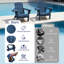 Fauteuil de patio extérieur en PEHD pliable toutes saisons avec porte-gobelet Adirondack-371193108