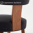 Heritage Upholstered Dining Chairs,Solid Wood Side Chairs with Curved Backrest for Dining Room,Black-1636014994-1635987275