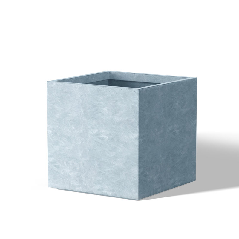Boîte à fleurs en béton Redegonda, H 10 po x l 10 po x P 10 po, Ardoise fraîche