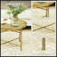Table basse 24 po avec plateau martelé HOMcom-755799674