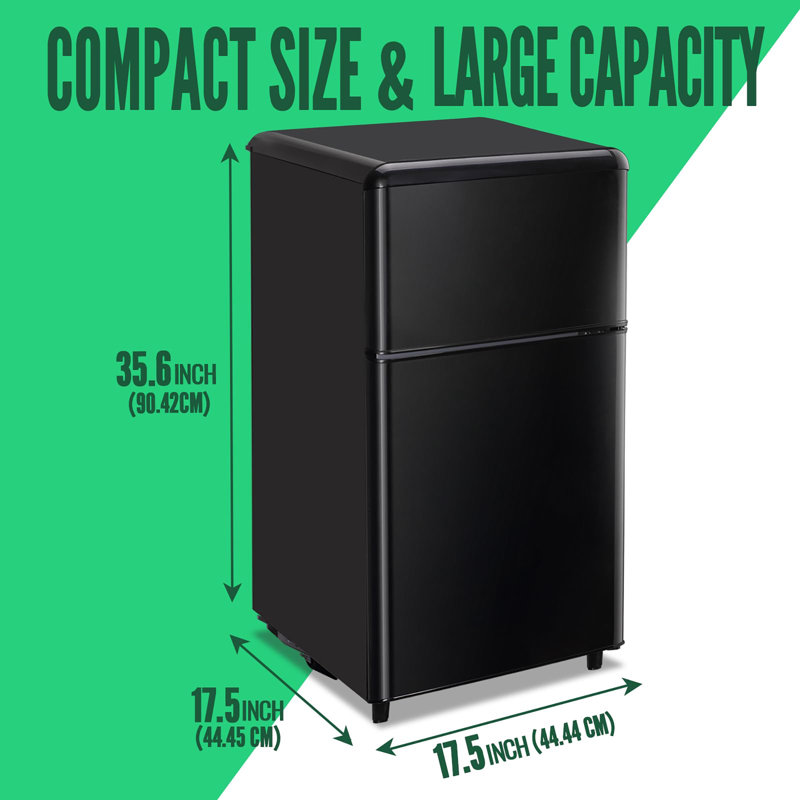 Retro Small Refrigerator, Retro Black