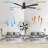 Aspray 52'' Ceiling Fan with LED Lights