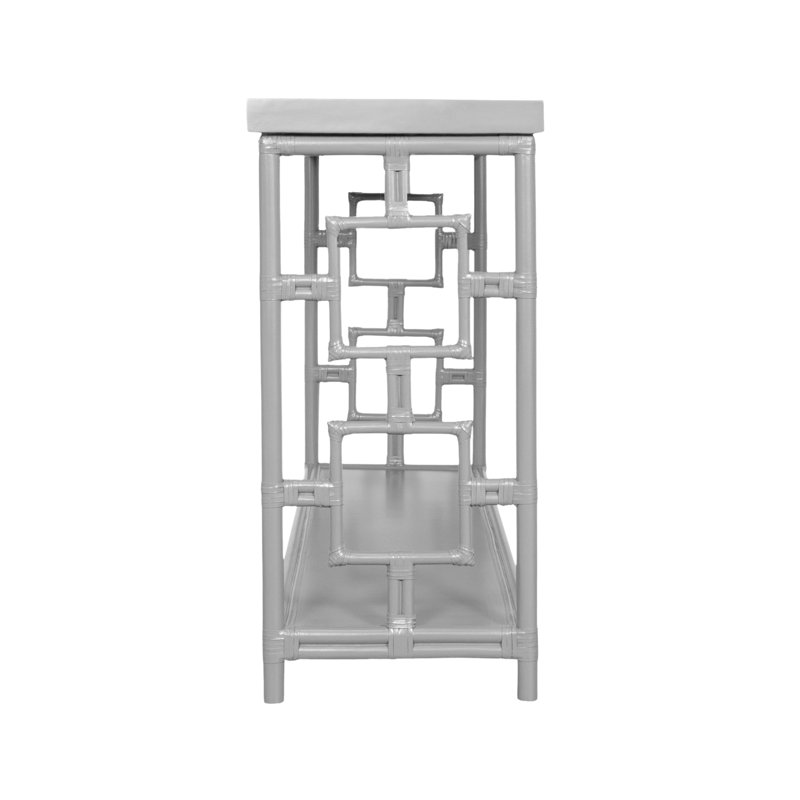 Sobe 60'' W Console Table, Light Gray