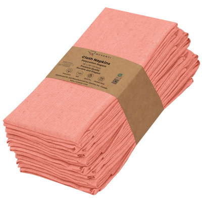 Poly Cotton Square Cloth Napkins Chambray Fabric