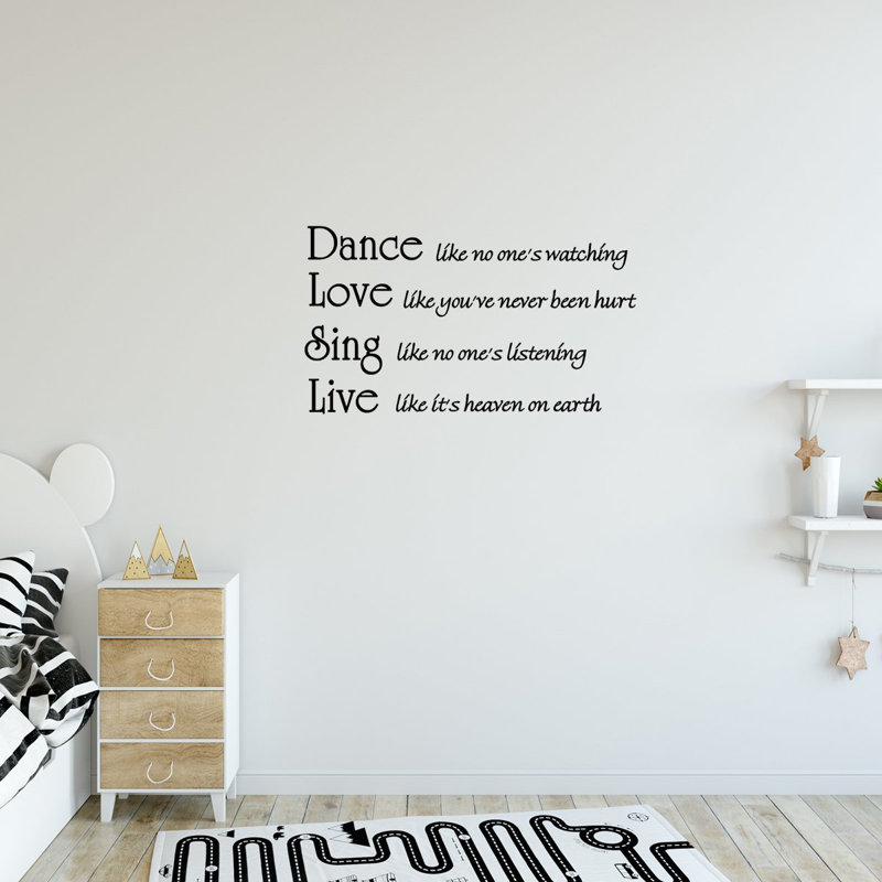 Delton Text & Numbers Wall Decal, 10" H x 20" W
