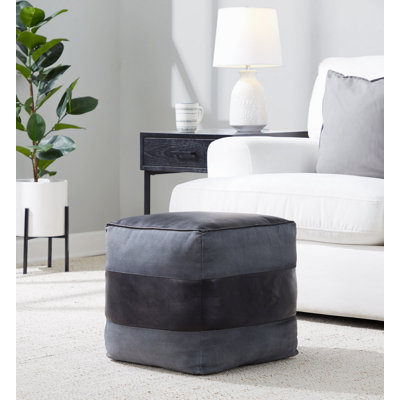 Toile en cuir noir et toile grise