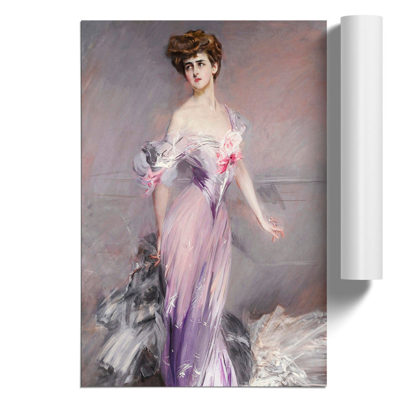 Portrait Of Mrs Howard-Johnstone by Giovanni Boldini - No Frame Painting, 30cm H x 21cm W x 0.1cm D