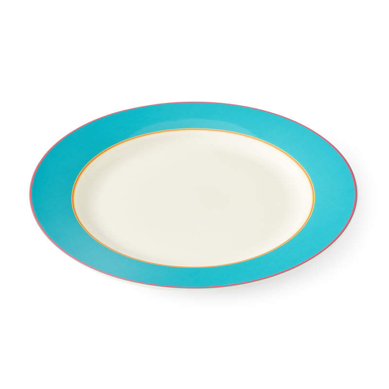 Kit Kemp, Calypso - Bone China Dinner Plate, Teal