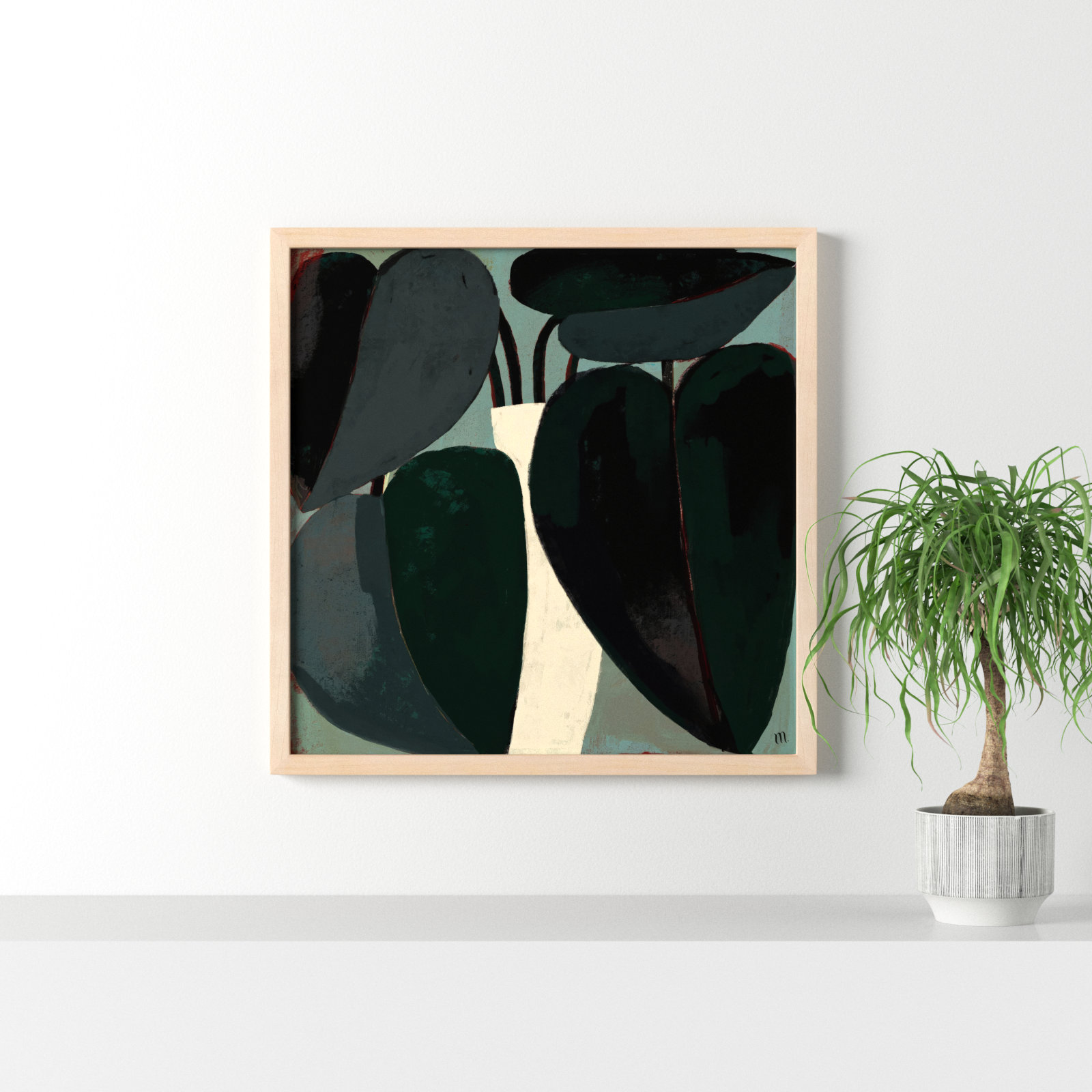 Fall Plant by StudioM, Brown, 36" H x 36" W x 1.25" D