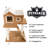  PETMAKER 35in Cat Tree with House, Brown