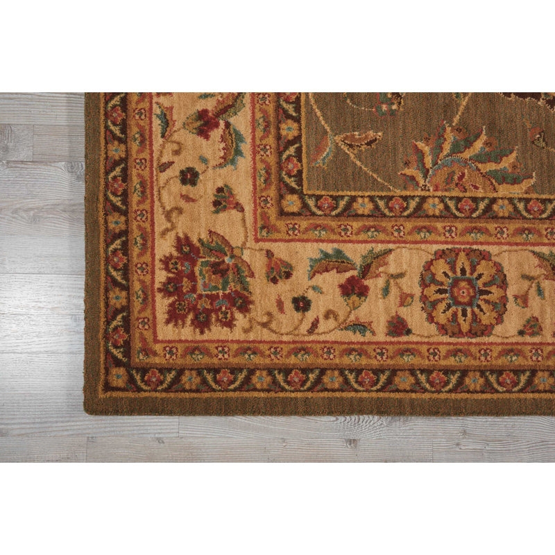 Iulfrith Wool Oriental Indoor Rug, Rectangle 9'9" x 13'9"