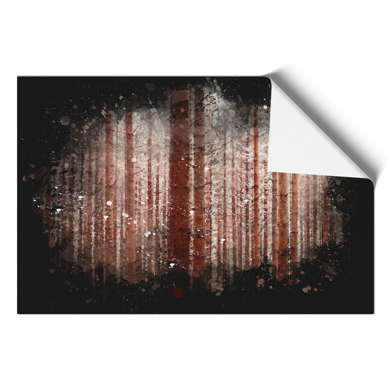 Autumn Forest Paint Splash - Frameless Print, 21cm H x 30cm W x 0.1cm D