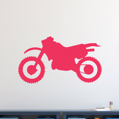 Décalcomanie murale silhouette de vélo à saleté