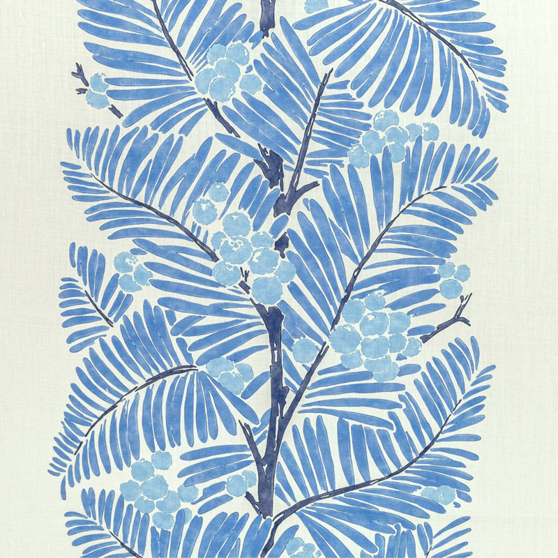 Majorelle Palmar Linen Performance Fabric, Blue