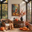«Fox Catching Autumn Leaves in Forest», art mural sur toile-990586007