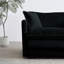 Fauteuil simple en chenille noire - confortable pour la vie et la chambre à coucher