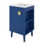 20-Inch Bathroom Vanity With Ceramic Sink, Freestanding Single Vanity Set With Soft Closing Door, Chic Half-Moon Pulls-845629278