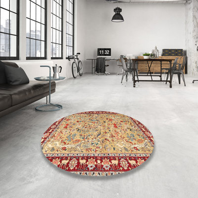 Floral Red/Beige Area Rug