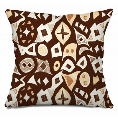 Coussin psychédélique réversible en mélange de coton