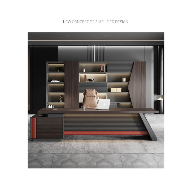 Mykol L-Shaped Executive Desk, 75cm H x 260cm W x 90cm D