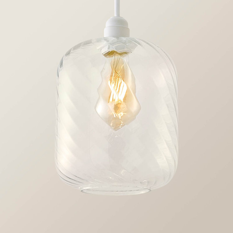 Hibbitts 22.5cm H Glass Oval Pendant Shade ( Slip-On ) in Clear