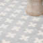 Tapis rectangulaire en polyester tissé à la machine géométrique crème-815067355