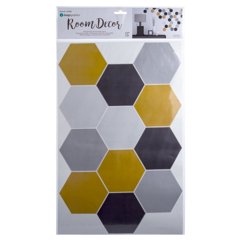 Abstract Wall Decal, Yellow