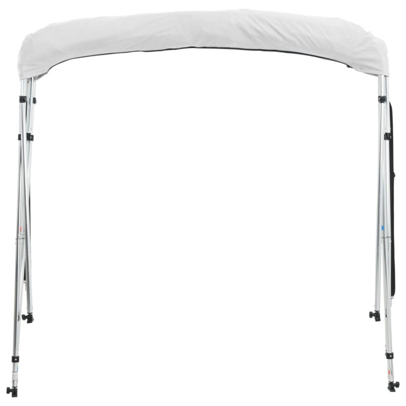 Vidaxl 4-Bow Bimini Top With Mesh Sidewalls 95.7X(90.6-96.1)X53.9", 53.9" H x 95.7" W x 78" D, White