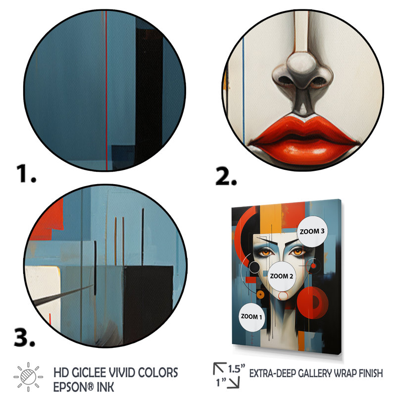 «Constructivism Emphasises The Intégrations I» sur toile, H 20 po x l 12 po x P 1 po