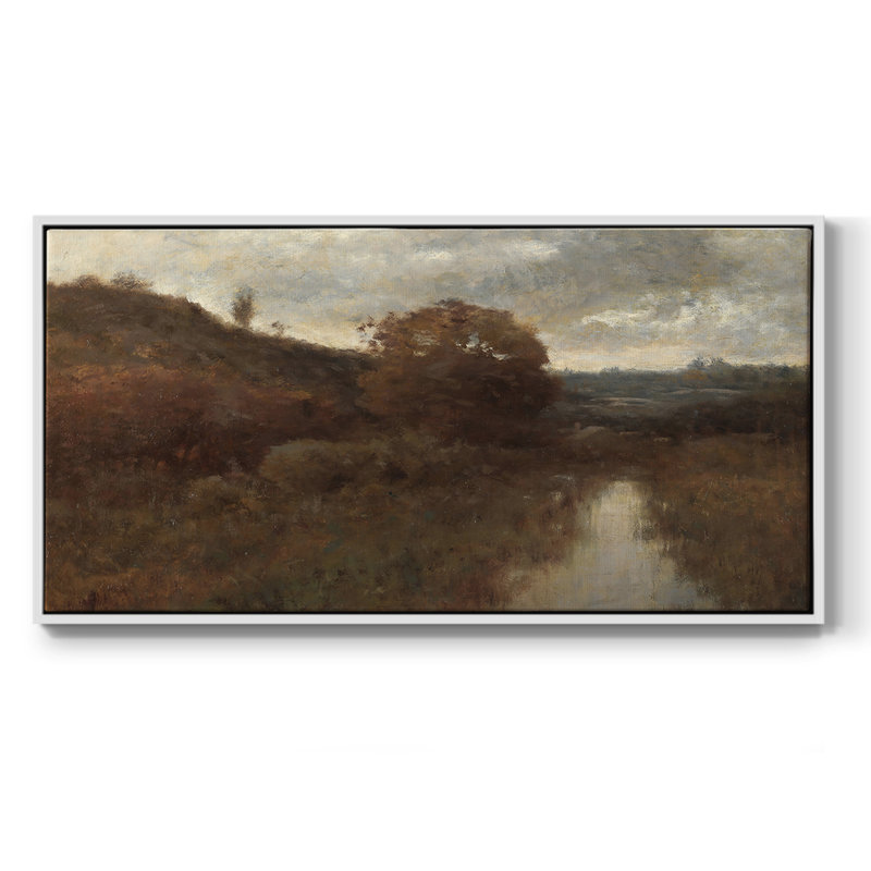 Série paysage - DCCLxx - Toile tendue avec châssis tendue, prête à être accrochée, H 17 po x l 33 po, Blanc